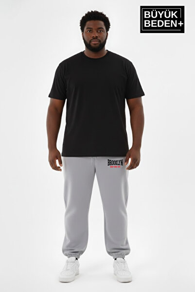 Superlife Ανδρικό μεγάλο μέγεθος BROOKLYN 1970 με τύπωμα Ελαστικό παντελόνι Jogger Slim SPR26BEA951-3
