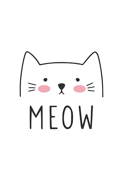 Oracal Decorative Wall Sticker Cat "Meow", 47×44 cm, Black,