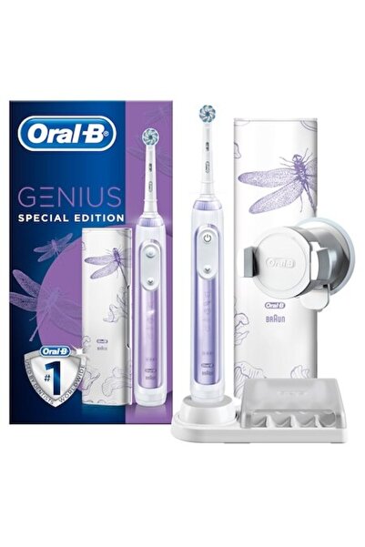 Oral-B Periuță de dinți electrică Genius 10, 40.000 impulsuri/min, 6 programe, Bluetooth (Purple Dragon Fly)