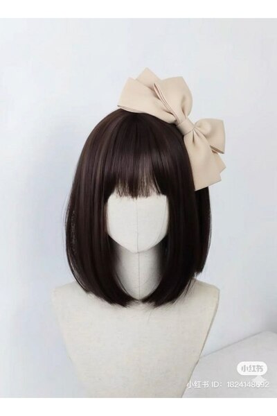 Shiklik Agrafă de păr pentru femei, moale și strălucitoare, cu fundă din sati...