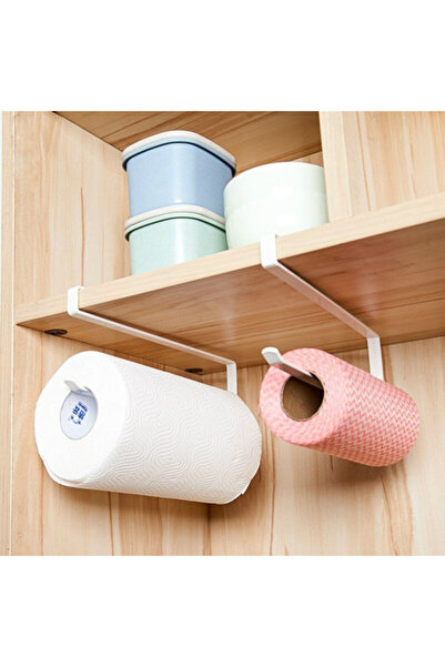 OEM Paper roll and towel holder, for cabinet door or shelf, 26*10.8 cm, White