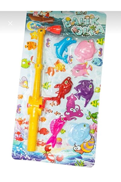 ERTOYS STORE Balık Oyunu Mıknatıslı Oltalı 5 Parça Balık Oyun Seti