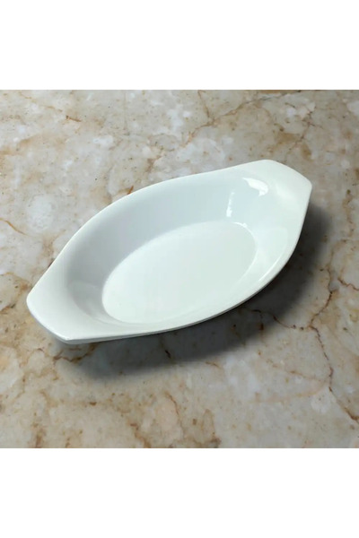 Dynasty طبق بيضاوي من الميلامين بتصميم إيطالي، مقاس 10 بوصات - أبيض