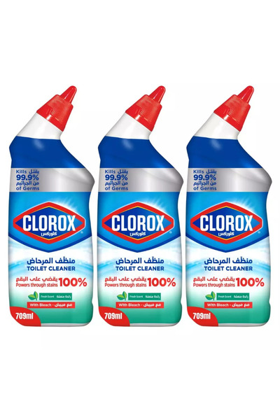 Clorox Toilet Cleaner Fresh Scent With Bleach Power Through Stains- 3X709ml