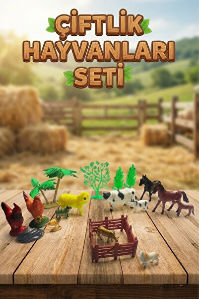 craftivio Eğitici Çiftlik Hayvanları Oyun Seti - 20 Parça Oyuncak Hayvan Figü...