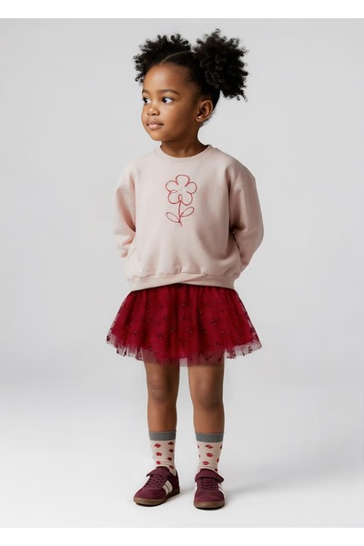 MAYORAL Kız Çocuk Etek Sweatshirt Takım 4936
