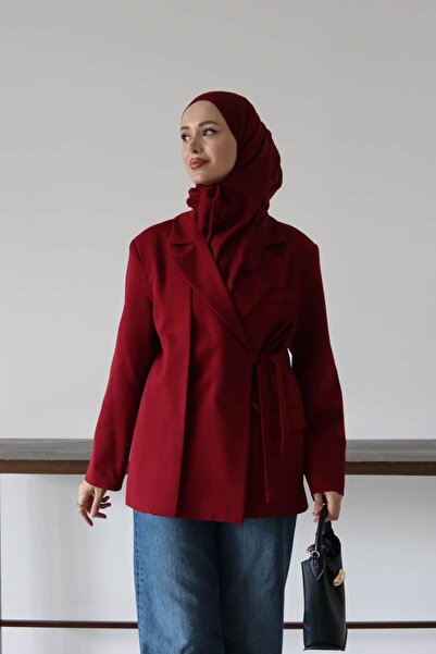 modatavil Yandan Bağlamalı Tesettür Dabıl Ceket
