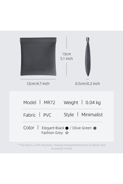 Mark Ryden MR72 Slim Wallet, Minimalist Card Organizer, Splash Proof PVC, Magnetic One-Hand Closure