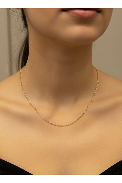 kuyumcu nurettin 1.80 gr (GRAM) Doch Halkalı Kolye 14 Ayar Altın 50 cm