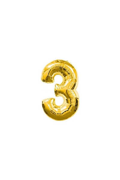 ENG PARTİ DÜNYASI Gold Number Foil Balloons 0–9 |   Shiny Gold Birthday and P...