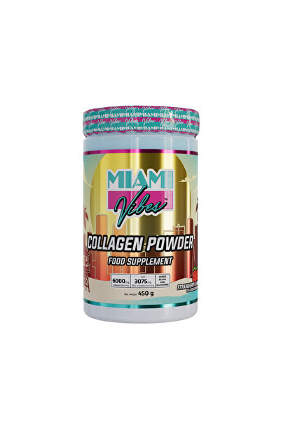 Miami Vibes Colagen Peptide, Pudră, 450g, Miami Vibes, Capsuni