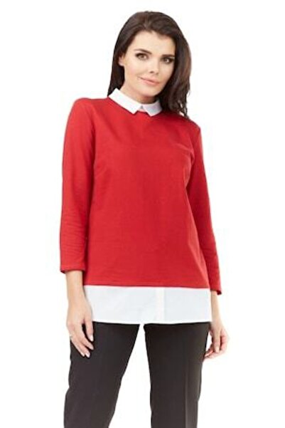 Awama Bluză de damă Ygraine A208 - Roșu prăfuit