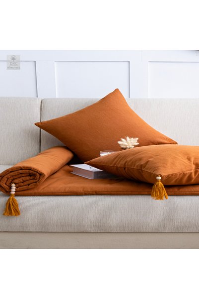 DNC home tekstil Linen Pet-Friendly Sofa Pad/Seat Mattress, Washable Size Options, Includes Throw Pillow Gift