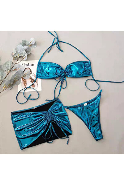 1way Three-piece glitter lingerie