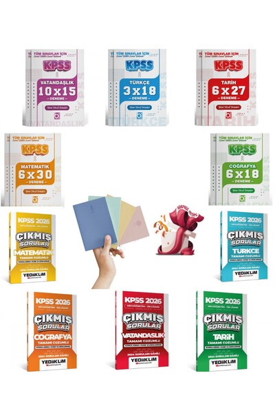 Yediiklim Yayınları Yediiklim 2026 KPSS Ortaöğretim Önlisans Tüm Dersler Çıkm...