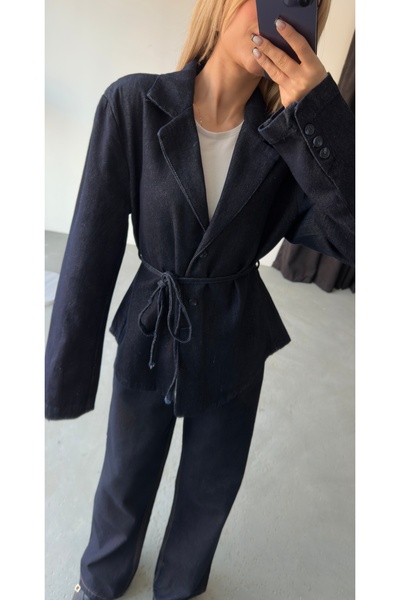 Ekim Store Τζιν μπλέιζερ με κορδόνια