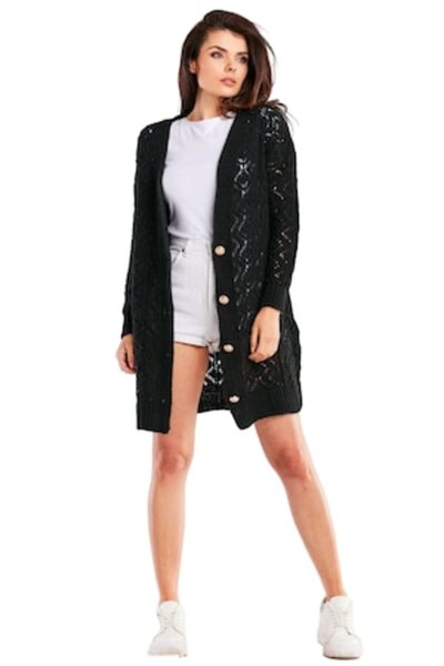 Awama Sweater, Polyester, Black, One Size