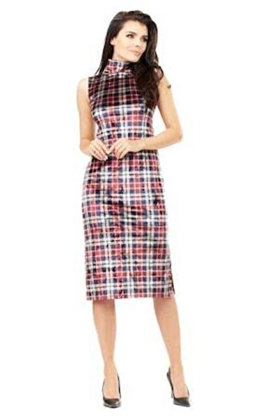 Awama women's floral dress Tedron red and white, size S