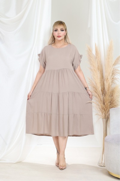 mervemoda Women Summer Plus Size Dress