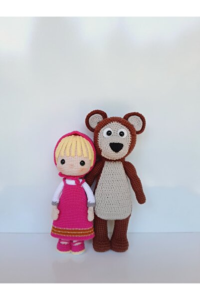 JUST DREAM El Yapımı Örme Maşa İle Koca Ayı Amigurumi Hediyelik Oyun ve Uyku ...