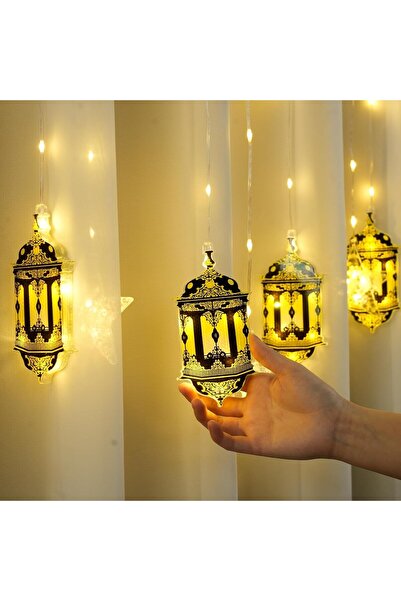 Saatistan Yeşil Kandil Ramazan Serisi Led Işık Süsü 3 Mt. 10 Saçak 8 Fonksiyon