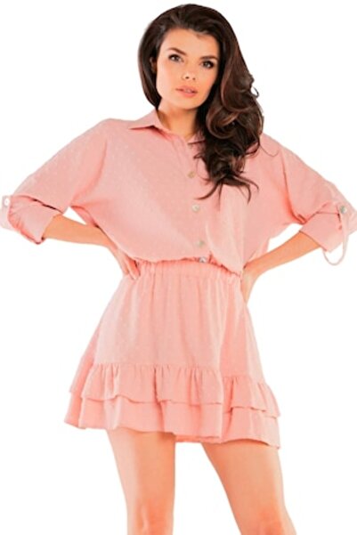 Awama Skirt, Polyester, Powder Pink, S-M