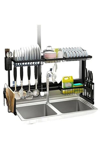 OEM Dish drainer, adjustable design over the sink, kitchen organizer, black, 86-103cm