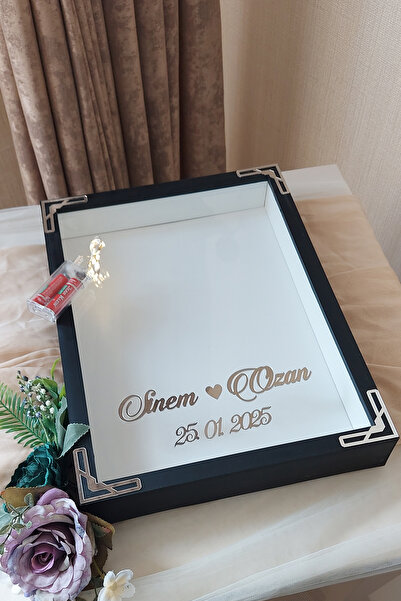 Verda Çerçeve إطار صور LED بتصميم عميق على شكل صندوق ورد مقاس 30×40 سم! إطار ...