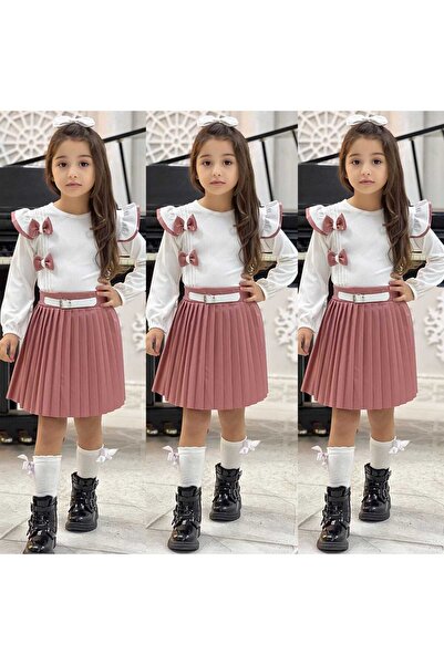 diloxe PİLİSELİ DERİ ETEK FİTİLLİ FİYONK DETAYLI PENYE BADY İKİLİ ETEKLİ TAKIM