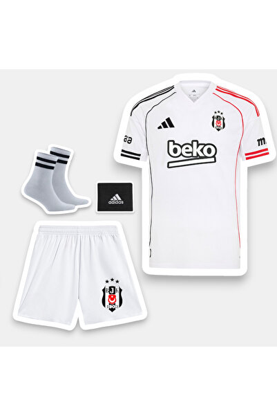 Quaxram isimsiz bêşiktâş 25/26 sezon çoçuk futbol forması beyaz 4lü set