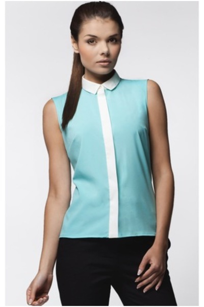Awama - Blouse A023, Polyester, Blue