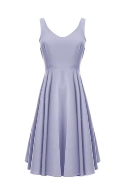 Awama Women's Dress, Polyester, Blue, A139