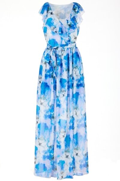 Awama Dress A502 Polyester Blue