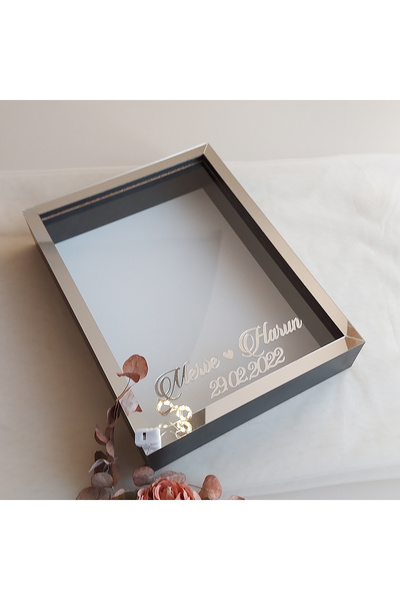 Verda Çerçeve 30x40 Cm Ledli Derin Tasarım Gül Kutusu Anı Çerçevesi! Ayna Çer...