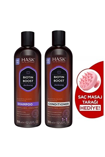 HASK Biotin Boost Dolgunlaştırıcı Şampuan ve Saç Kremi 2 x 355ml