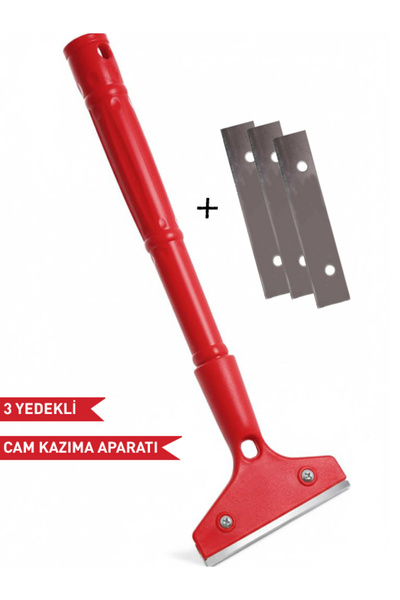 zimak Cam Seramik Fayans Kazıyıcı Etiket Sökme Temizleme Kazıma Bıçağı (+3 Ye...