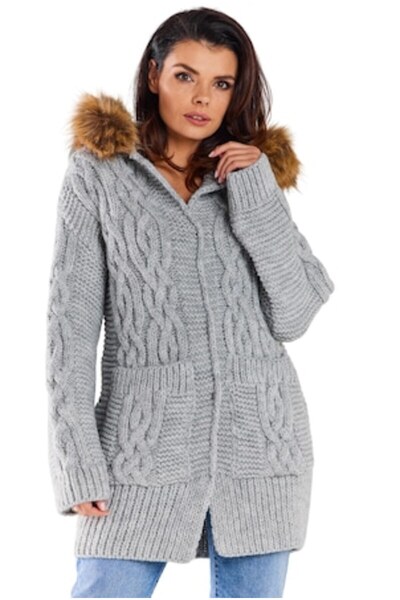 Awama Pulover de damă A478, Gri, Mărime universală