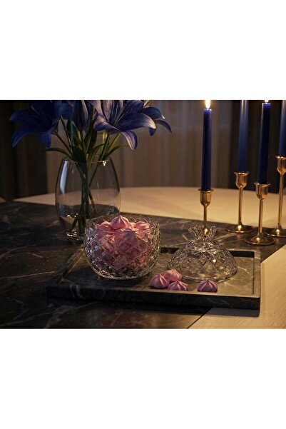 elmas glass ENAVM kelebekli lüx cam şekerlik reçellik çerezlik (farasha)
