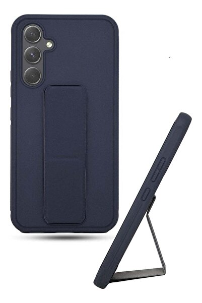 Generic Navy Blue Rear Protective Case with Magnetic Stand and Finger Holder - Compatible with Galaxy S25 Pl