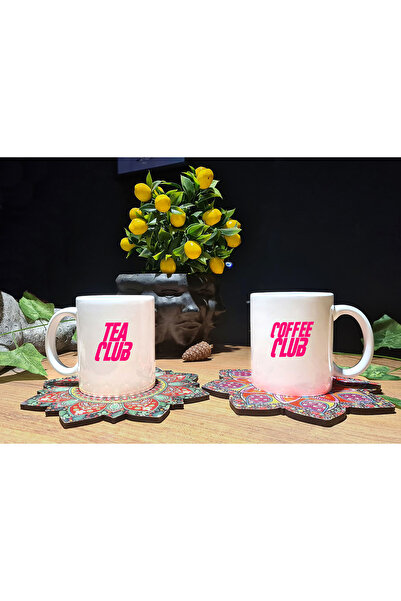 Darkia كوب من البورسلين بتصميم فيلم Fight Club مكون من قطعتين B مطبوع هدية