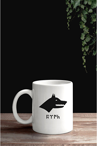 Darkia كوب من البورسلين بتصميم علم تركيا بتصميم بوزكويرت جوكتورك ذو وجهين مطب...