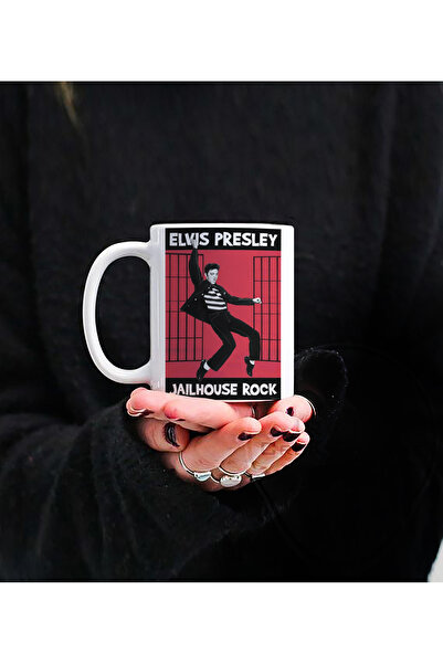 Darkia كوب من البورسلين بتصميم إلفيس بريسلي مطبوع هدية