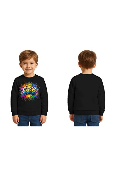 SEDİRLİ Unisex minions cu imprimeu pentru copii Swae tricou 3 fire cu borduri