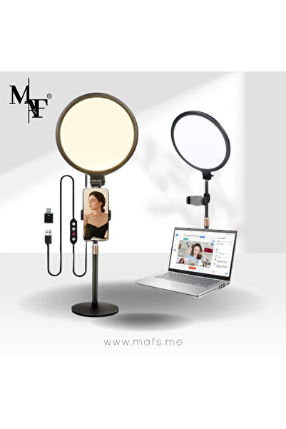 M.A&F's إضاءة حلقية من إم. إيه آند إف مع حامل قابل للتمديد، شاشة كاملة مقاس 1...