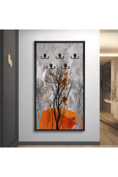 4gdran لوحة قماشية بتصميم مودرن لتعليق الملابس مع برواز أسود مجوف