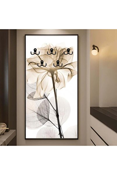 Marktna لوحة قماشية بتصميم مودرن لتعليق الملابس مع برواز شامبين مجوف