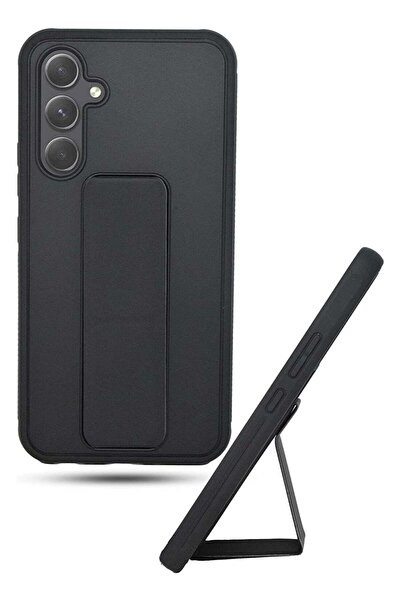 Generic غطاء حماية خلفي أسود اللون مزود بحامل مغناطيسي وحامل للأصابع - متوافق...