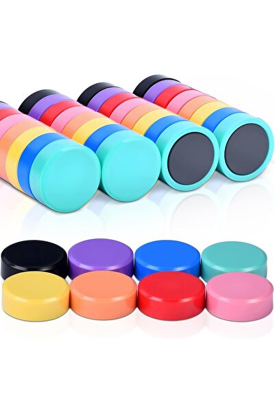 Dünya Magnet 20 Adet 20mm Renkli Pano Mıknatısı Güçlü Ferrit Kağıt Evrak Foto...
