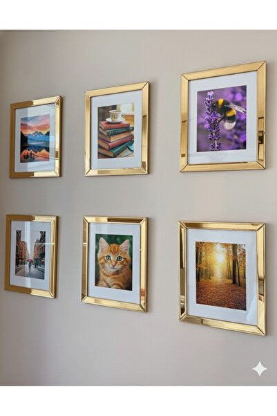 Verda Çerçeve Hkm Ticaret 20X20 cm 3-Piece Mirror Plexiglass Covered Detachable Glass Frames! Plastic Stylish Frames