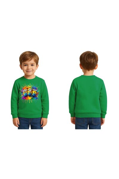 SEDİRLİ Унисекс детска блуза с принт Minions, 3-слойна Sherpa